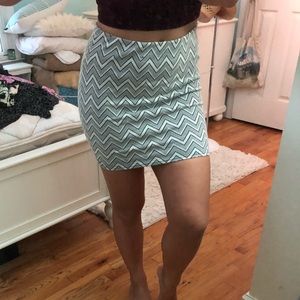 Black and white zig zag skirt